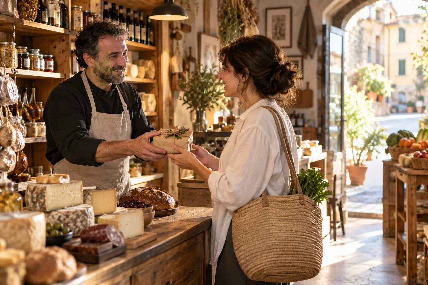 Un’attività locale accoglie una cliente