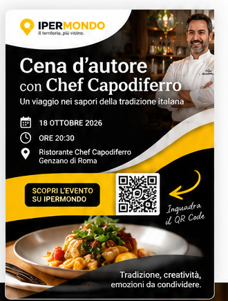 Flyer coordinato evento Chef Capodiferro