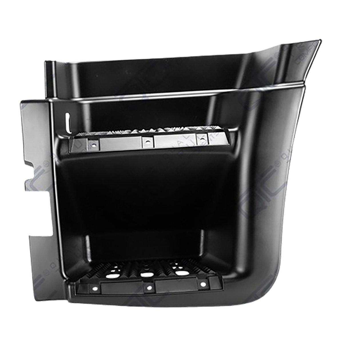 Pedana Sinistra con Taglio per Paraurto in Metallo Nera Adatto a Iveco Stralis AT - AD 2001