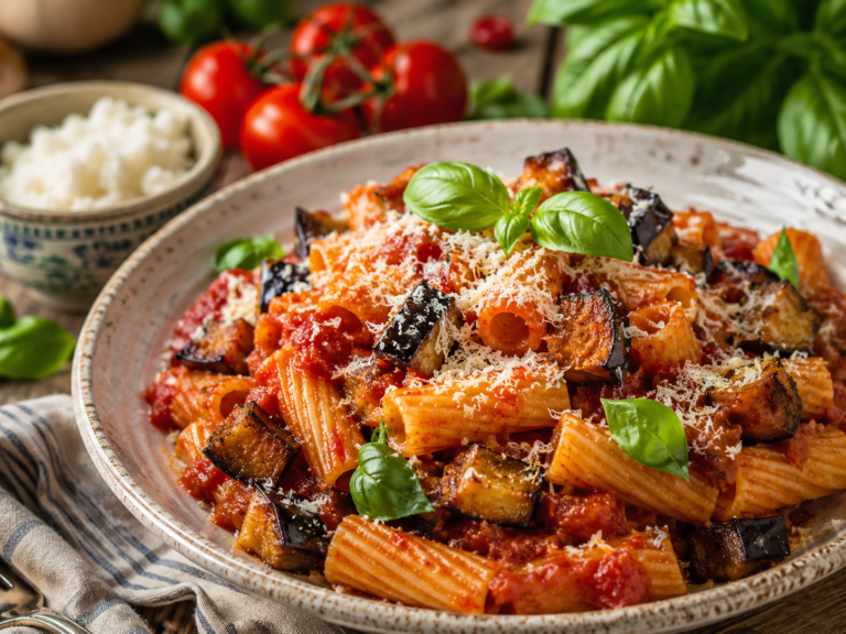 Pasta alla Norma: la ricetta siciliana con melanzane e ricotta salata