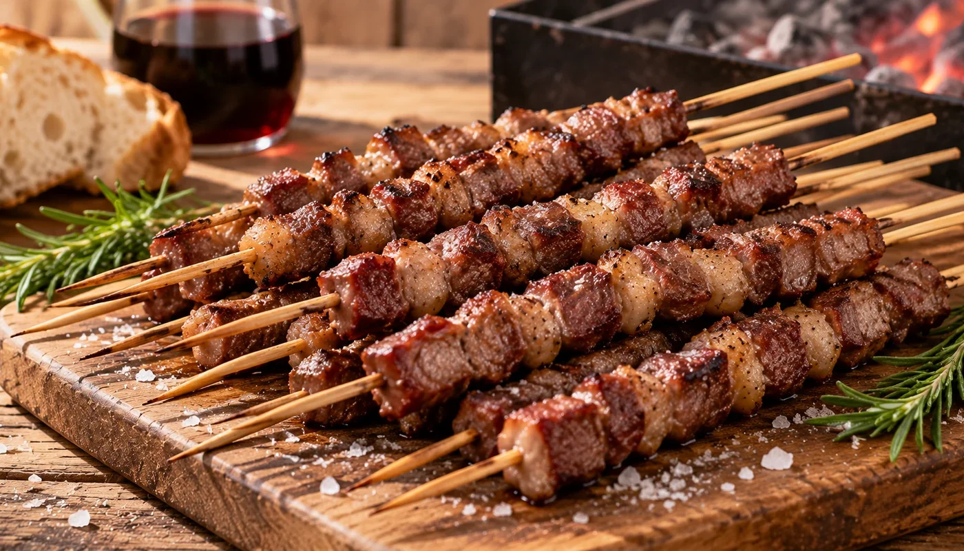 Arrosticini abruzzesi: ricetta tradizionale alla brace