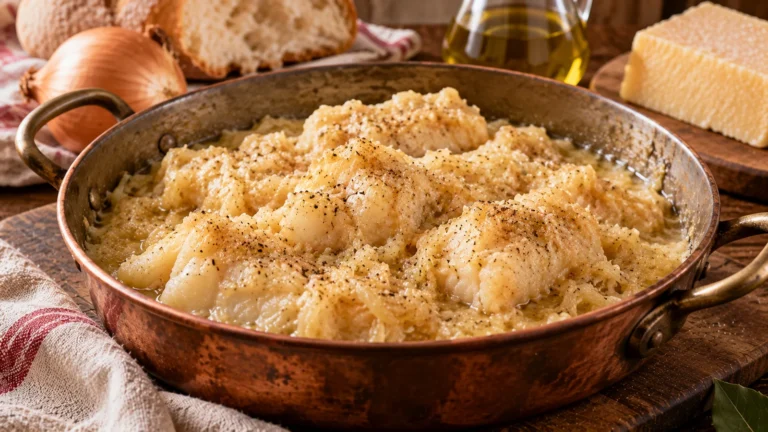 Baccalà alla vicentina: ricetta tradizionale veneta con stoccafisso, cipolle e latte