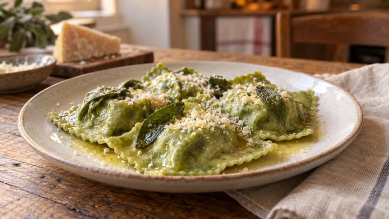 Balanzoni bolognesi di sfoglia verde con burro, salvia e Parmigiano Reggiano