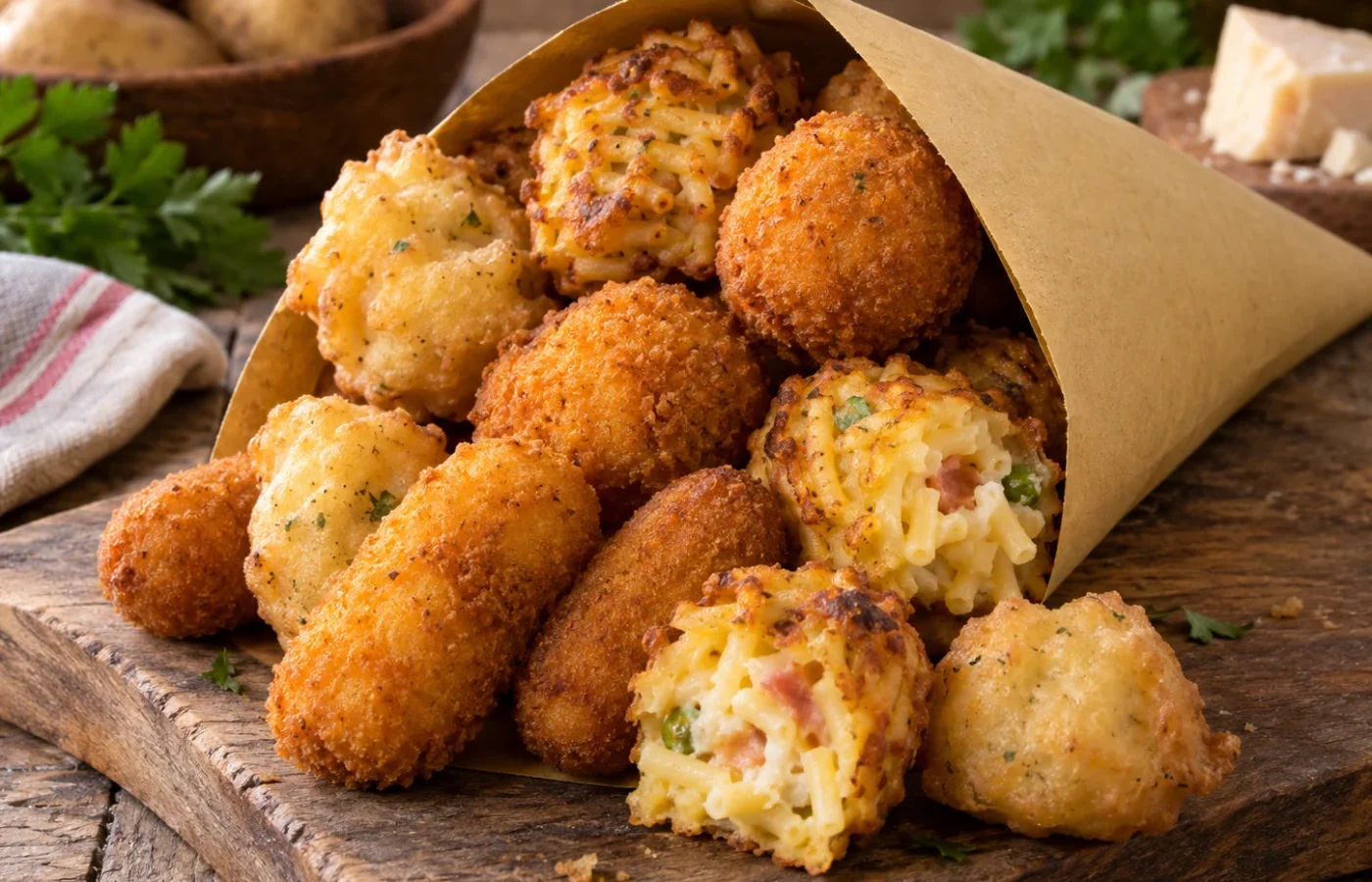 Cuoppo fritto di terra napoletano: ricetta tradizionale dello street food partenopeo
