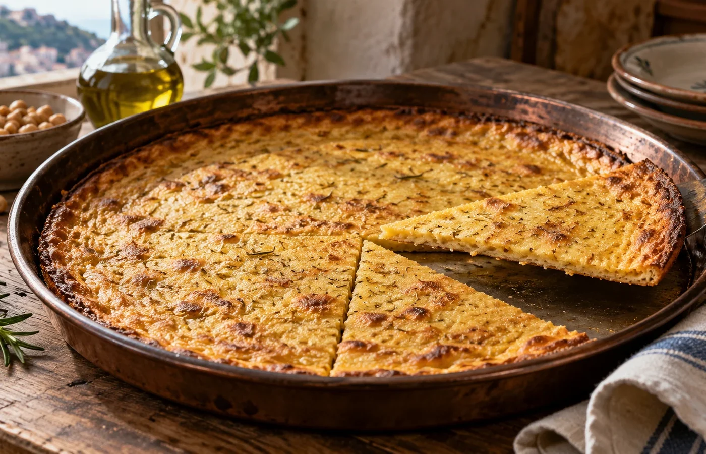 Farinata genovese: ricetta tradizionale con farina di ceci