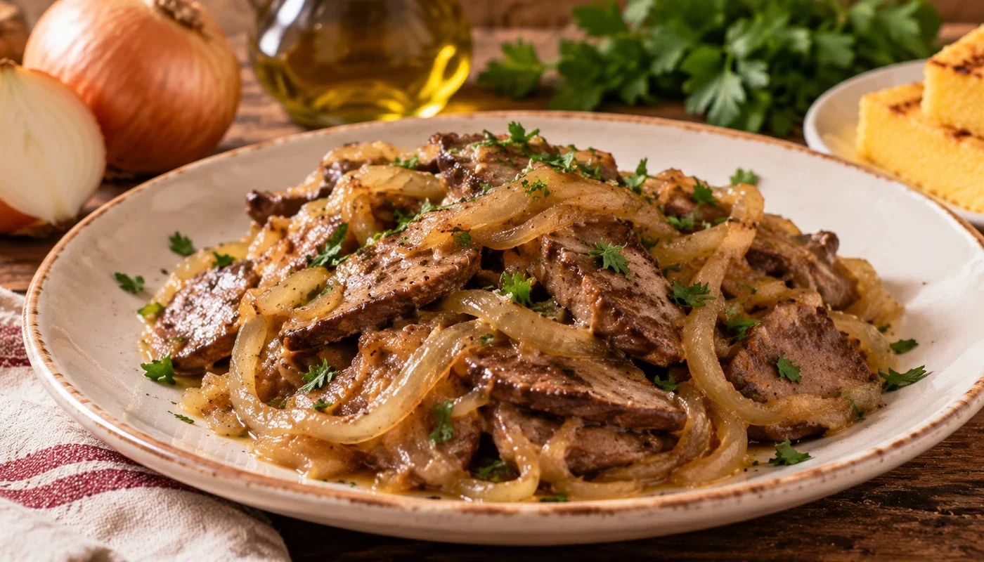Fegato alla veneziana: ricetta tradizionale con cipolle