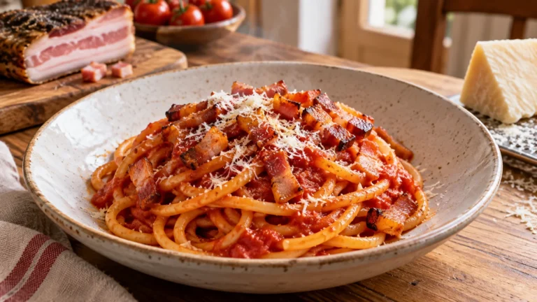 Pasta all’amatriciana: ricetta tradizionale romana