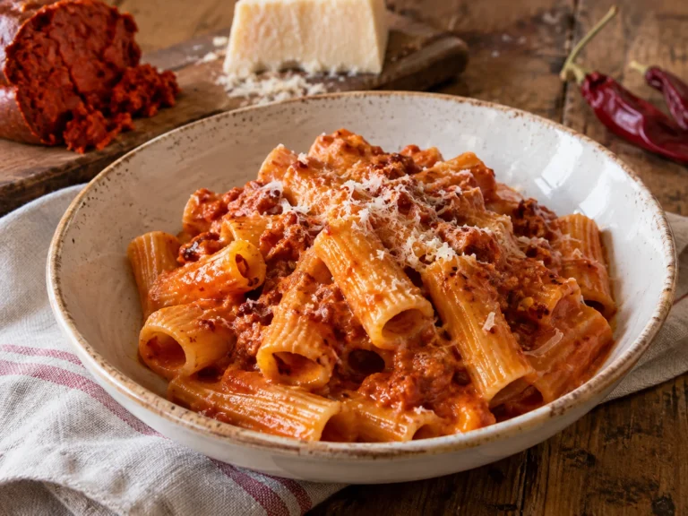 Pasta con ’nduja calabrese: ricetta cremosa e piccante