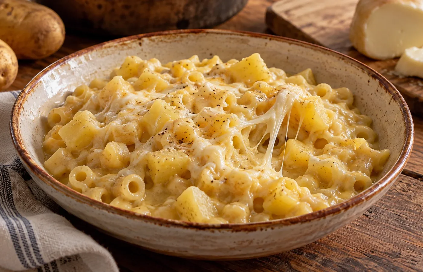 Pasta e patate con provola: ricetta napoletana tradizionale