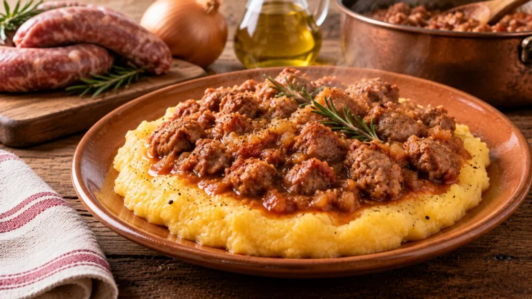 Polenta con salsiccia: ricetta tradizionale rustica