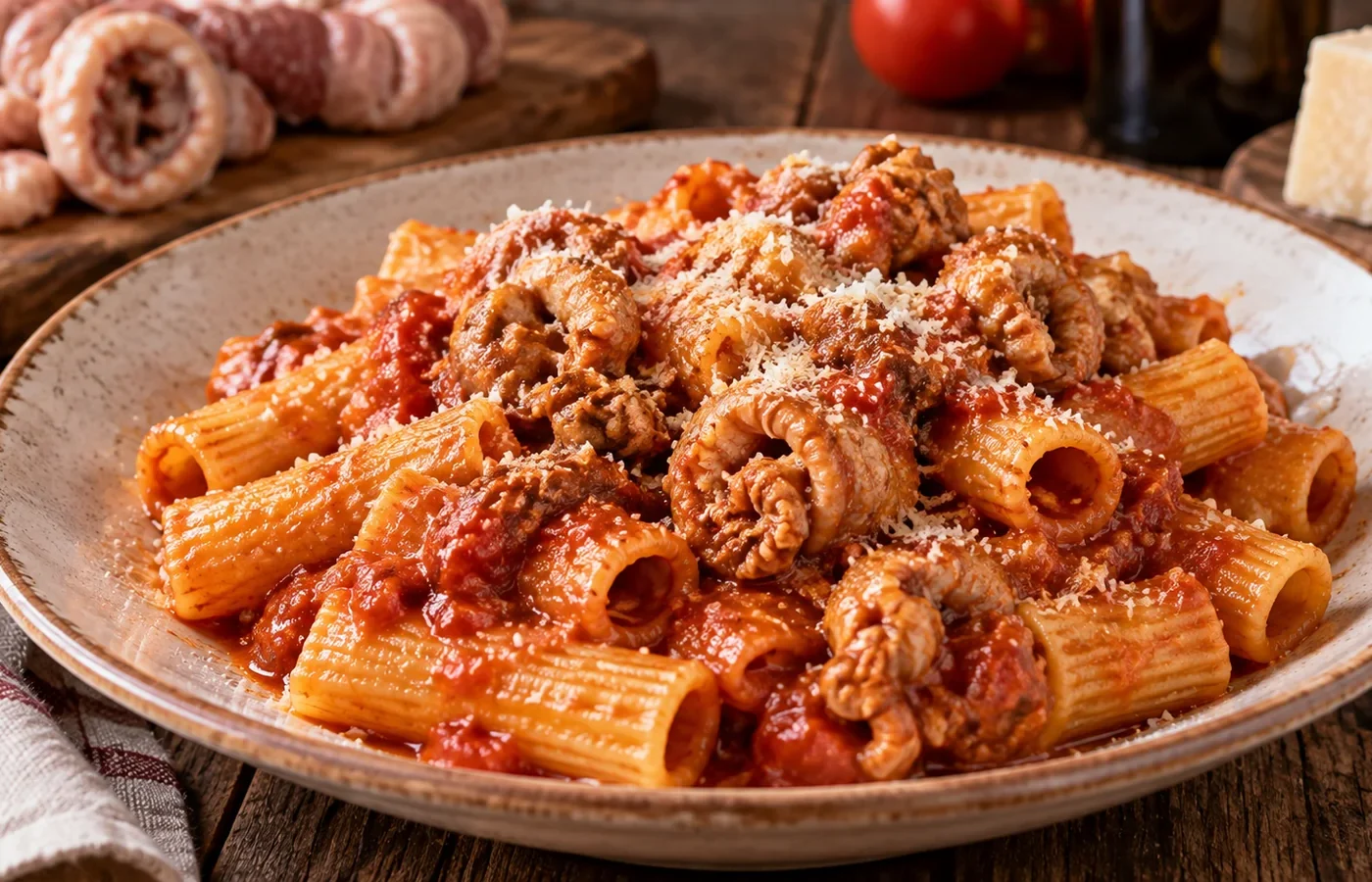 Rigatoni con la pajata: ricetta originale romana