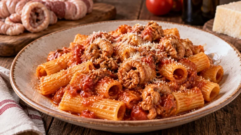 Rigatoni con la pajata: ricetta originale romana