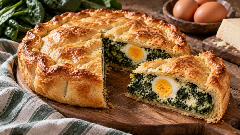 Torta Pasqualina ligure: ricetta tradizionale con bietole, prescinsêua e uova