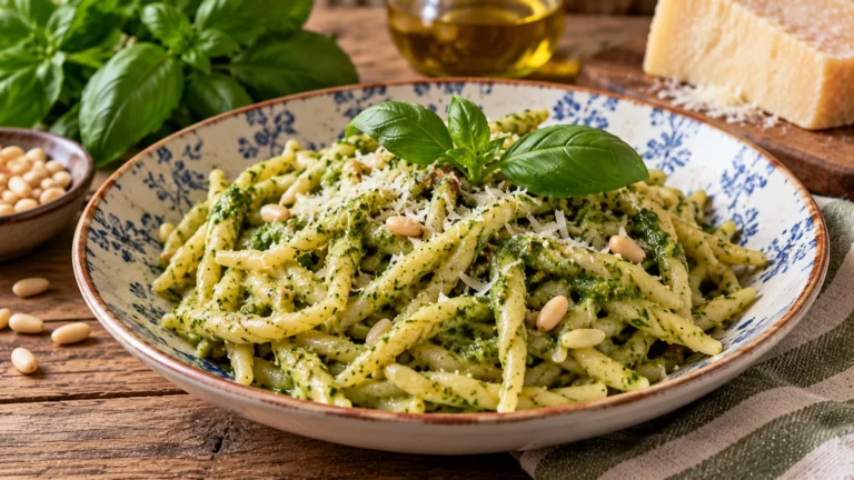 Trofie al pesto genovese: ricetta tradizionale ligure