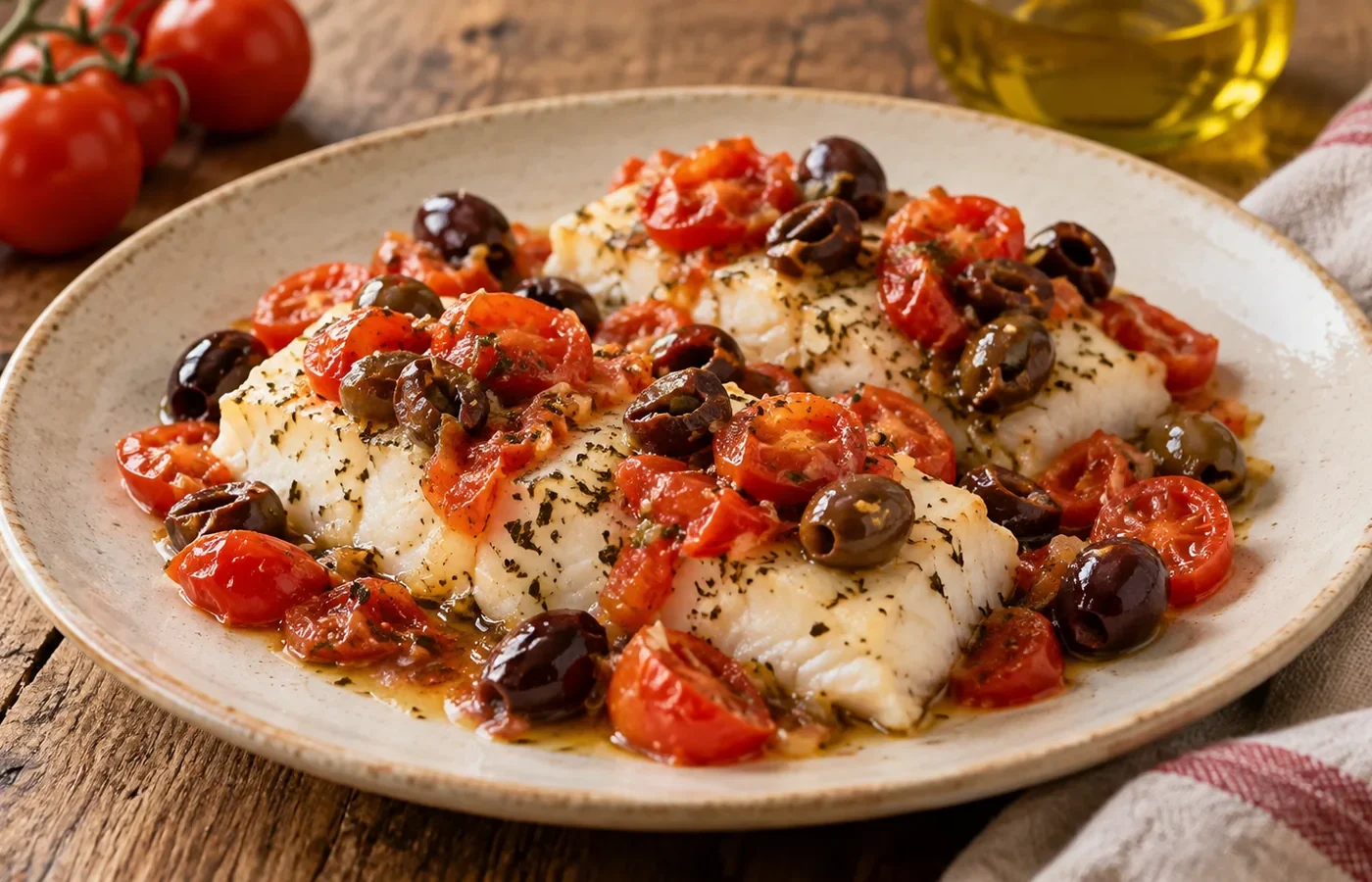 Filetti di merluzzo alla mediterranea al Varoma Bimby