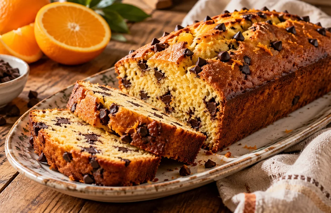 Plumcake arancia e cioccolato Bimby