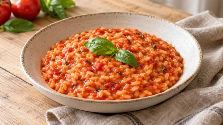 Risotto al pomodoro preparato e pronto da servire