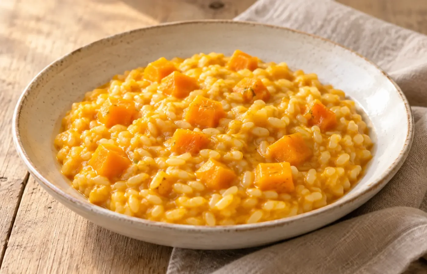 Risotto alla zucca preparato e pronto da servire