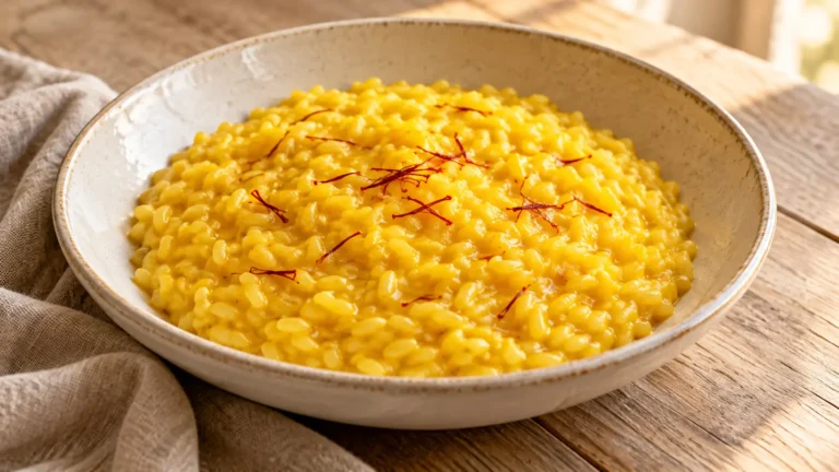 Risotto allo zafferano preparato e pronto da servire