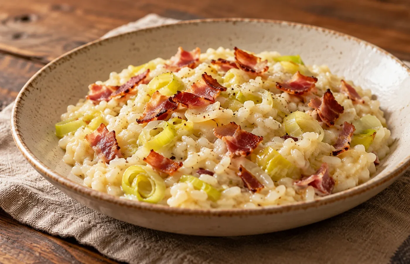 Risotto porri e speck Bimby