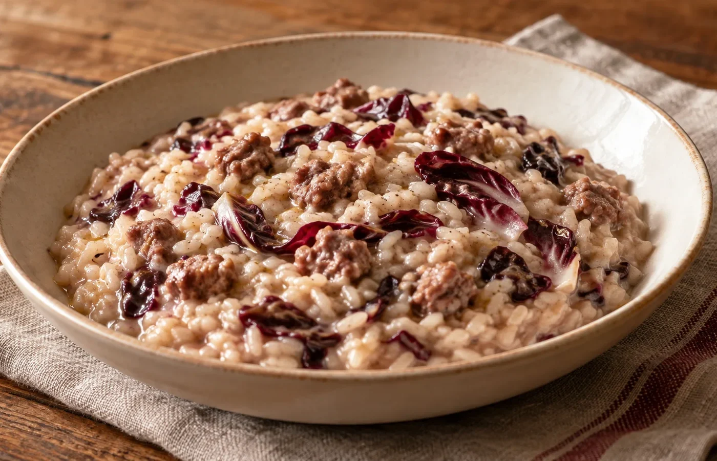 Risotto salsiccia e radicchio Bimby
