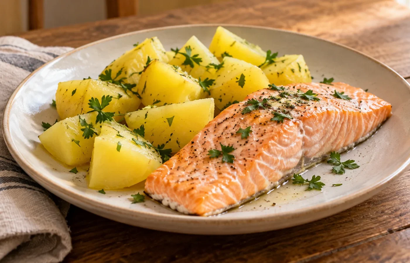 Salmone con patate al Varoma Bimby
