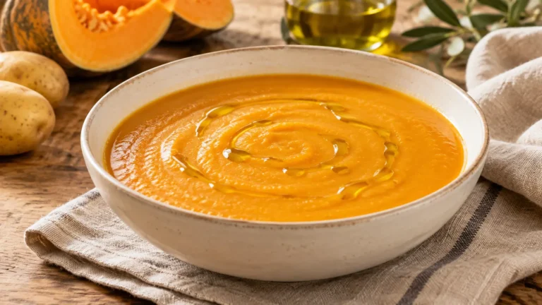 Vellutata di zucca preparato e pronto da servire