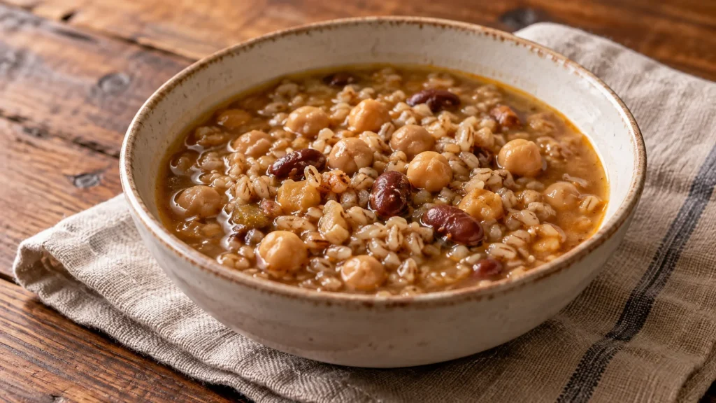 Zuppa di farro e legumi Bimby