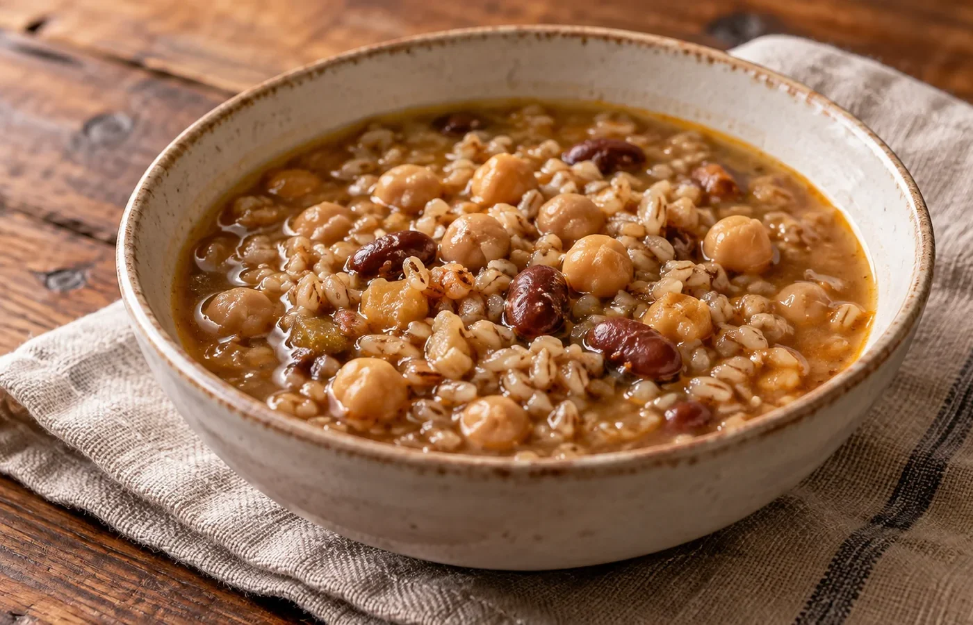 Zuppa di farro e legumi Bimby